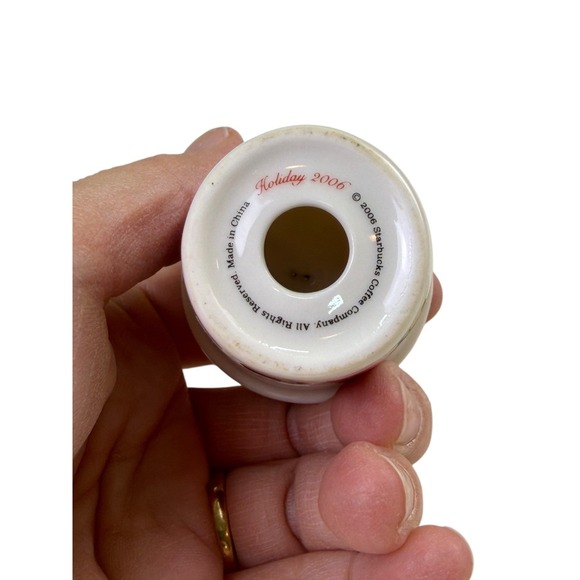 STARBUCKS 2006 Miniature Snow Globe Coffee To Go & Cup Ornament - Picture 6 of 7